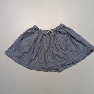 Hanna Andersson Skirt Girls Size 5 Blue Pinstripe Twirly Mini